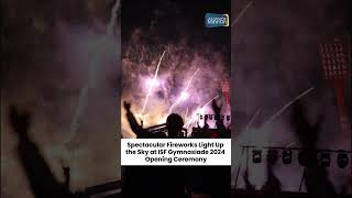 Spectacular Fireworks Light Up the Sky at ISF Gymnasiade 2024 Opening Ceremony  News of Bahrain [upl. by Mikiso]