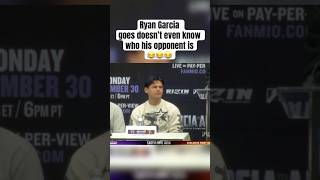 RYAN GARCIA GOES IN ON HIS OPPONENT ryangarcia kingryan boxing pressconference garciavsanpo [upl. by Hanavas]