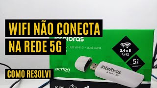 Adaptador USB Wifi não encontra a rede wifi 5GHZ [upl. by Iddet]