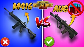 M416 vs AUG Which is Better Update 28 Patch PUBG Mobile Weapon Comparison [upl. by Trebbor]