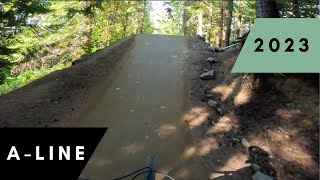 FULL LAP DOWN ALINE  Whistler Mountain Bike Park 2023 [upl. by Anneehs]