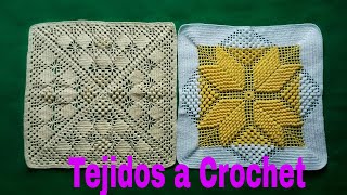 CUADRADO PARA COLCHAS Y COJINES Tejidos a Crochet Muestras [upl. by Giacomo]