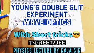 Young’s double slit experiment  YDSE Simplified Tamil  Wave optics  Class 12 physics  Raja sir [upl. by Aliehc831]