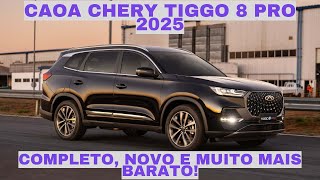 Novo Tiggo 8 Pro 2025 Veja as Mudanças e o Preço do SUV da Caoa Chery [upl. by Eirotal942]