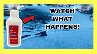 How to DEICE your car in 1 MINUTE  Watch What happens NO SCRAPING Stephanie McQueen [upl. by Holey437]