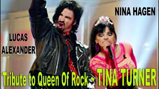 RIP Queen Of Rock  TINA TURNER 💔 quotNUTBUSH CITY LIMITS” Tribute by NINA HAGEN amp LUCAS ALEXANDER [upl. by Ydeh]