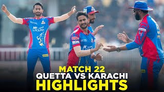 PSL 9  Full Highlights  Quetta Gladiators vs Karachi Kings  Match 22  M2A1A [upl. by Yajnas]