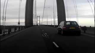 Drive over Humber Bridge Hull Yorkshire [upl. by Clevie]