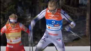 4x5 km stafett kvinner siste etappe VM Seefeld [upl. by Parrott499]