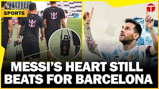 Messi’s heart still beats for Barcelona Viral image ignites fan frenzy [upl. by Stanwood]