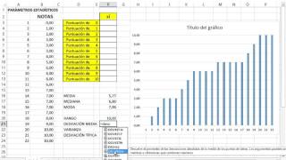 15 05 Cálculo del rango la desviación media la varianza y la desviación típica con excel [upl. by Garvey373]