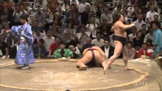 Aki Basho 2011 Harumafuji vs Kisenosato [upl. by Ecinue825]