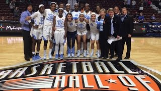 UNC Womens Basketball Heels Top Gonzaga in Naismith Memorial HoF Challenge [upl. by Silas779]