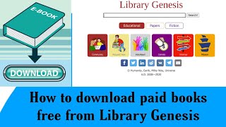 Download Books FreeHow to download paid books free from Library Genesis [upl. by Amled]