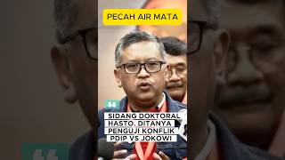 Tangis Hasto Saat ditanya konflik Jokowi vs PDIP [upl. by Foote]