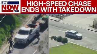 Highspeed police chase in LA ends in epic takedown  LiveNOW from FOX [upl. by Anina]