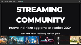 Streamingcommunity nuovo indirizzo aggiornato 2024 con guida [upl. by Cormack]