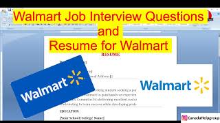 Walmart Job Interview Questions and Resume 2024 [upl. by Ahsinet]