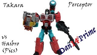 Perceptor Transformers Takara Legends vs Hasbro Titans Return [upl. by Akilegna]