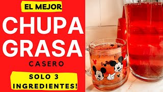 POTENTE CHUPA GRASA CASERO con solo 3 INGREDIENTES bajardepeso [upl. by Aihsenyt]