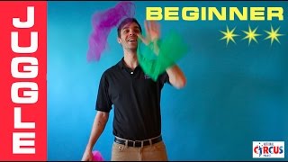 Learn 3 Scarf Juggling Beginner [upl. by Ailaro707]