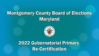 Gubernatorial Primary Re Certification [upl. by Wittie]