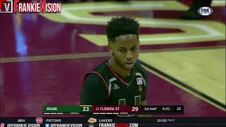 Chris Lykes Miami vs Florida State  Highlights  1919  17 Pts 3 Assist [upl. by Viccora]