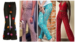 Very Attractive amp Trendy Crochet Trousers Designs Ideas 2024 [upl. by Nangem682]