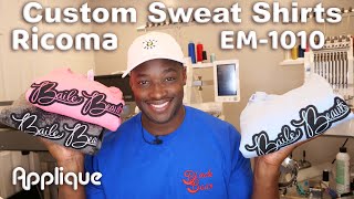 Ricoma Em 1010 Embroidery Business Applique workflow [upl. by Kati]