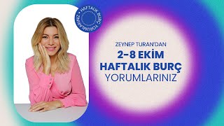 2  8 EKİM HAFTALIK BURÇ YORUMLARI  ZEYNEP TURAN TWİTBURC [upl. by Inaoj]