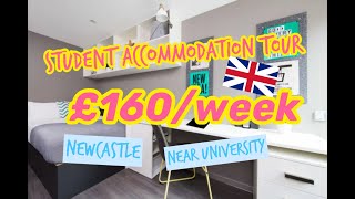 Convenient student accommodation near Newcastle University  Newgate Court Room Tour [upl. by Englis863]