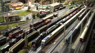 Märklin Modellbahn Marklin Layout 8 Züge 8 Trains in HD [upl. by Aicirt957]