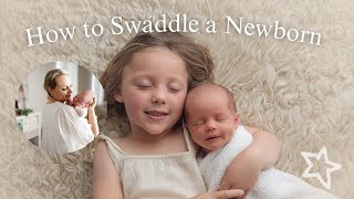 How to swaddle a newborn for a photo session [upl. by Ing]