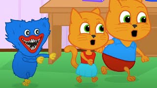 Familia de Gatos  Juego Asombroso Dibujos Animados Para Niños [upl. by Esinek]