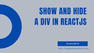 Show and hide div on button click react js [upl. by Engedi]