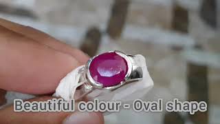 Unheated untreated Top Pinkish red Ruby ring  Afghanistan ruby ring for men [upl. by Fay]