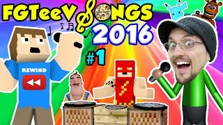 FGTEEV SONGS of 2016 YOUTUBE REWIND 1 Songs for KIds w Games FNAF MINECRAFT POKEMON AMAZING FROG [upl. by Ynnep]