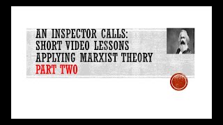 An Inspector Calls Short Video Lessons Applying Marxist Theory Part Two [upl. by Jeremie]