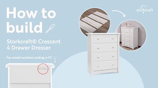 HOW TO BUILD STORKCRAFT CRESCENT 4 DRAWER DRESSER  Assembly Video for Model Number quotFCquot [upl. by Hailed]