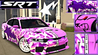 DODGE CHARGER HELLCAT EASY DESIGN in Car parking multiplayer bape🔥 [upl. by Adlecirg]