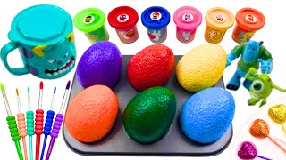 Rainbow Glitter Lollipop vs Color EGGS Which is More Satisfying ASMR [upl. by Zennas]