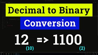 How to Convert a Decimal Number to its Binary Equivalent [upl. by Kreda]