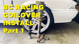 BC RACING COILOVER INSTALL PART 1 amp PROGRESS UPDATE  LS1 VL CALAIS PROJECT [upl. by Bullough428]