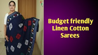 💕 Beautiful Linen Cotton SareesBudget friendly9947636698linencottonsaree trending [upl. by Novit]