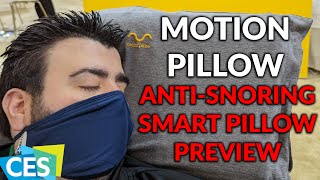 Motion Pillow  An Anti Snoring Smart Pillow Preview  CES 2022 [upl. by Lefkowitz]