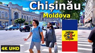 Chisinau Moldova Walking Tour  4K Ultra HD [upl. by Kolosick]