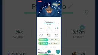 Evolving Costumed Pumpkaboo pokemon pokemongo pokémon [upl. by Allmon895]