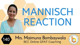 MANNISCH REACTION  synthesis of mannisch base  named reactoins [upl. by Ramsey]