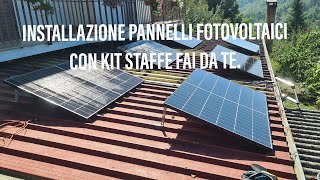 INSTALLAZIONE PANNELLI FOTOVOLTAICI kit fissaggio fai da te [upl. by Eycats726]