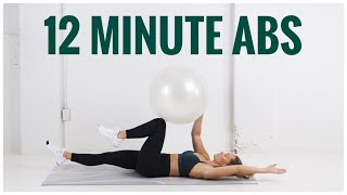 12 Minute Abs  Stability Ball Core Workout [upl. by Neukam]